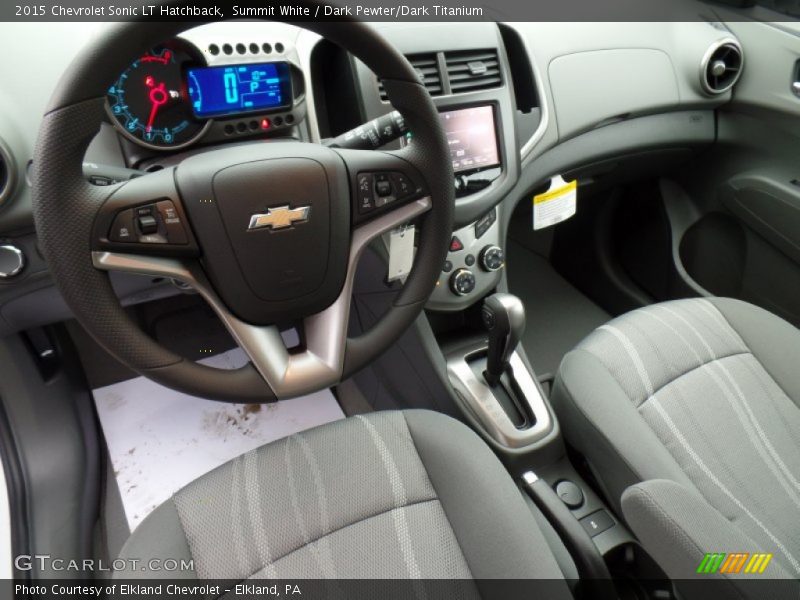Summit White / Dark Pewter/Dark Titanium 2015 Chevrolet Sonic LT Hatchback
