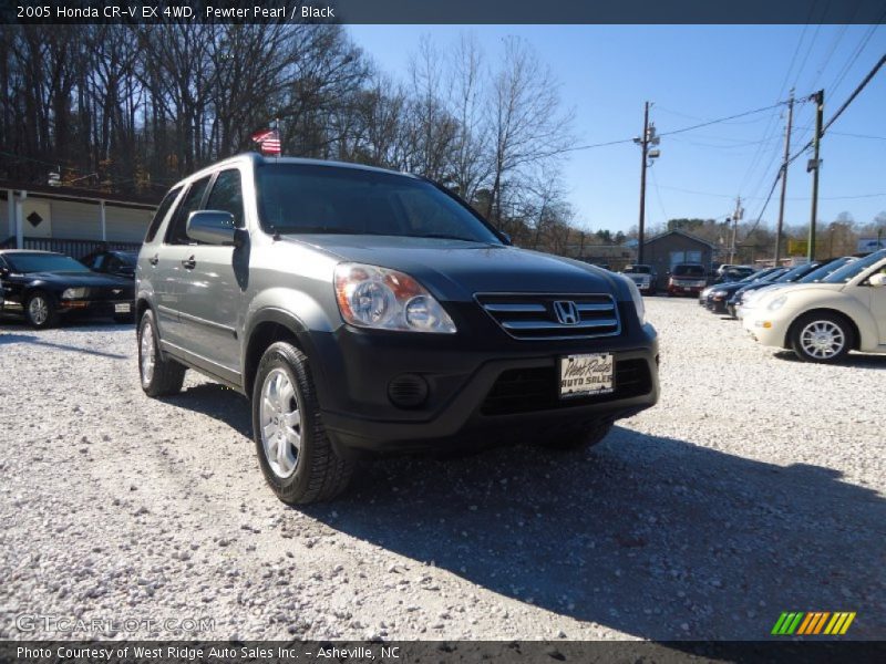 Pewter Pearl / Black 2005 Honda CR-V EX 4WD