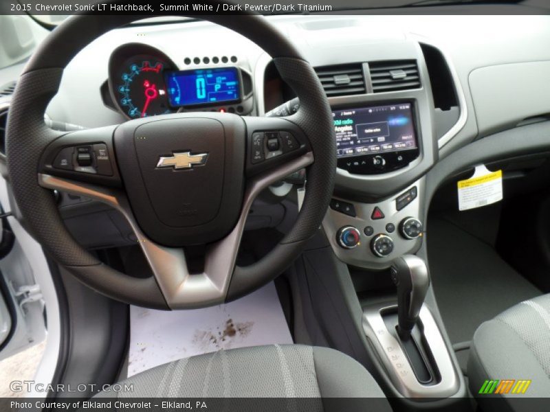 Summit White / Dark Pewter/Dark Titanium 2015 Chevrolet Sonic LT Hatchback