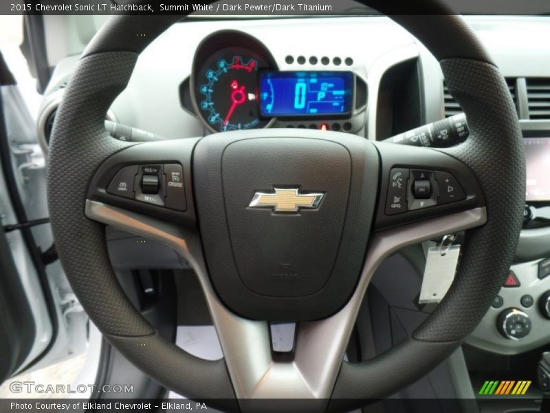 Summit White / Dark Pewter/Dark Titanium 2015 Chevrolet Sonic LT Hatchback