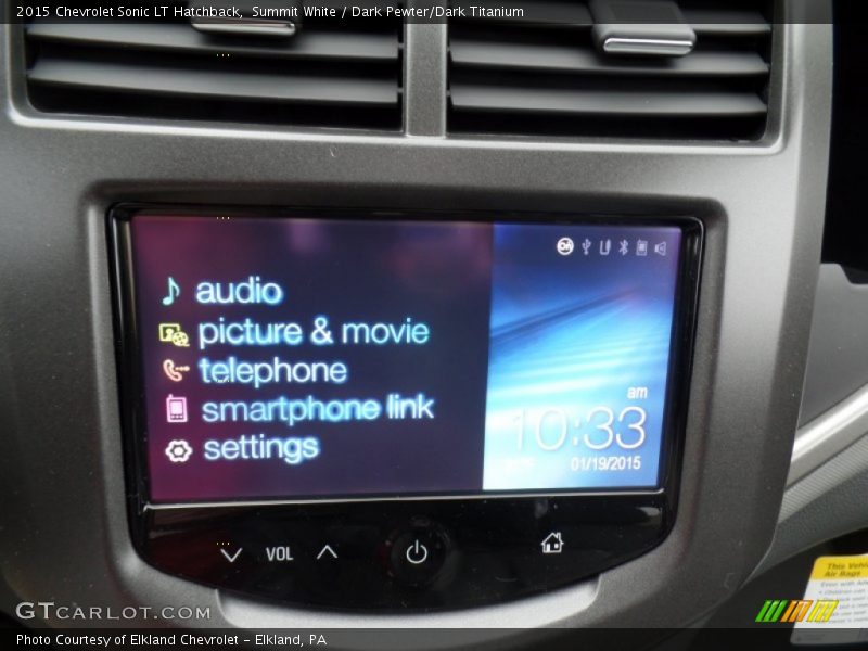 Summit White / Dark Pewter/Dark Titanium 2015 Chevrolet Sonic LT Hatchback