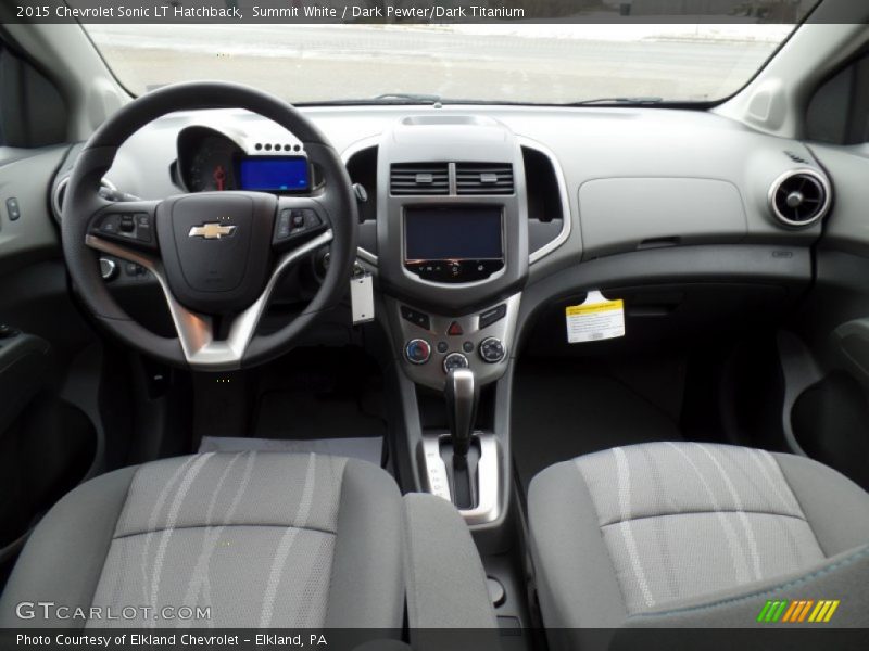 Summit White / Dark Pewter/Dark Titanium 2015 Chevrolet Sonic LT Hatchback