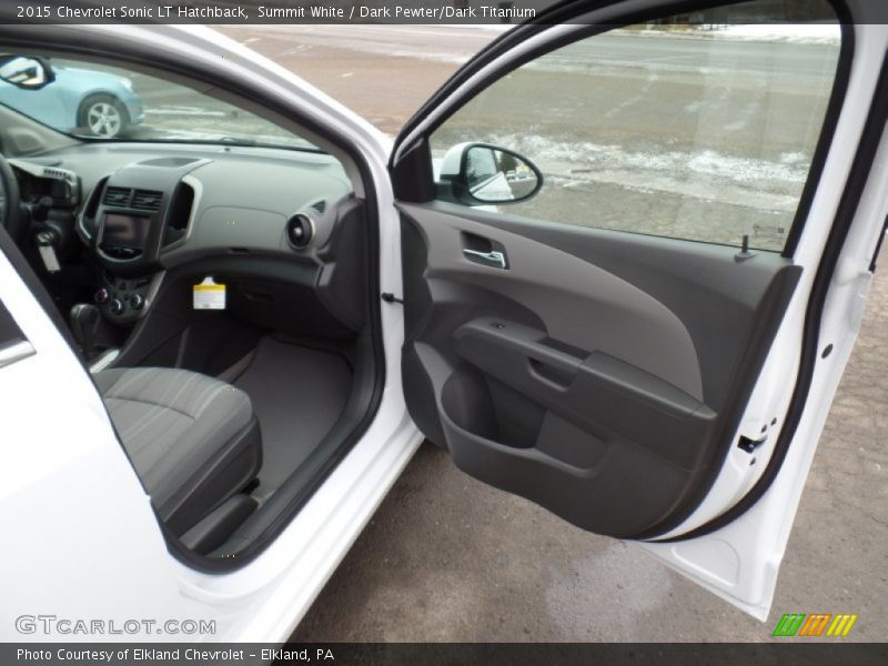 Summit White / Dark Pewter/Dark Titanium 2015 Chevrolet Sonic LT Hatchback