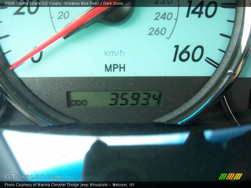 Oceanus Blue Pearl / Dark Stone 2006 Toyota Solara SLE Coupe