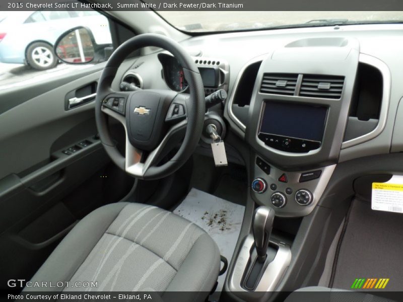 Summit White / Dark Pewter/Dark Titanium 2015 Chevrolet Sonic LT Hatchback