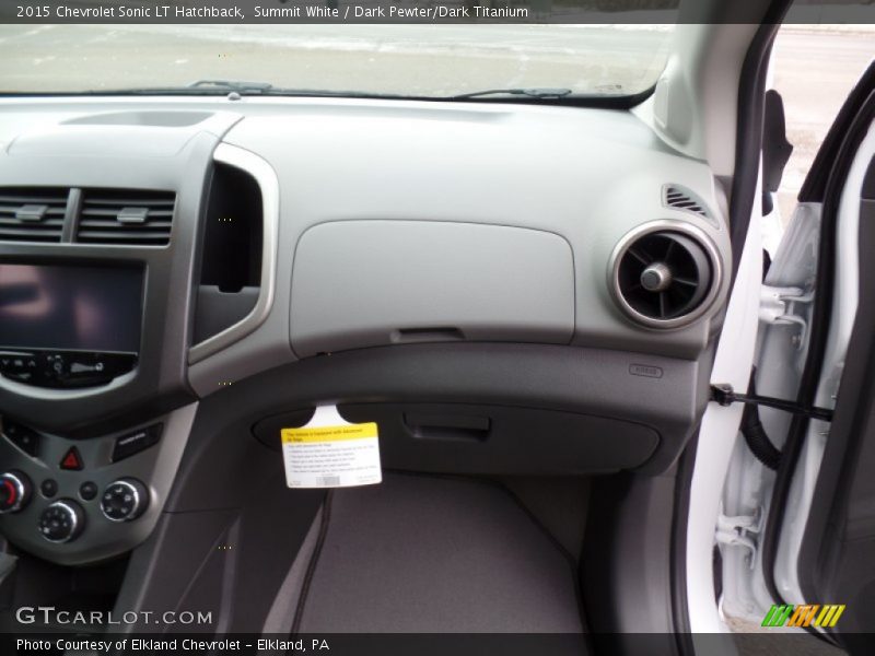 Summit White / Dark Pewter/Dark Titanium 2015 Chevrolet Sonic LT Hatchback