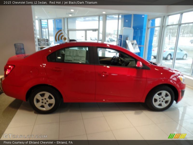 Red Hot / Jet Black/Dark Titanium 2015 Chevrolet Sonic LS Sedan