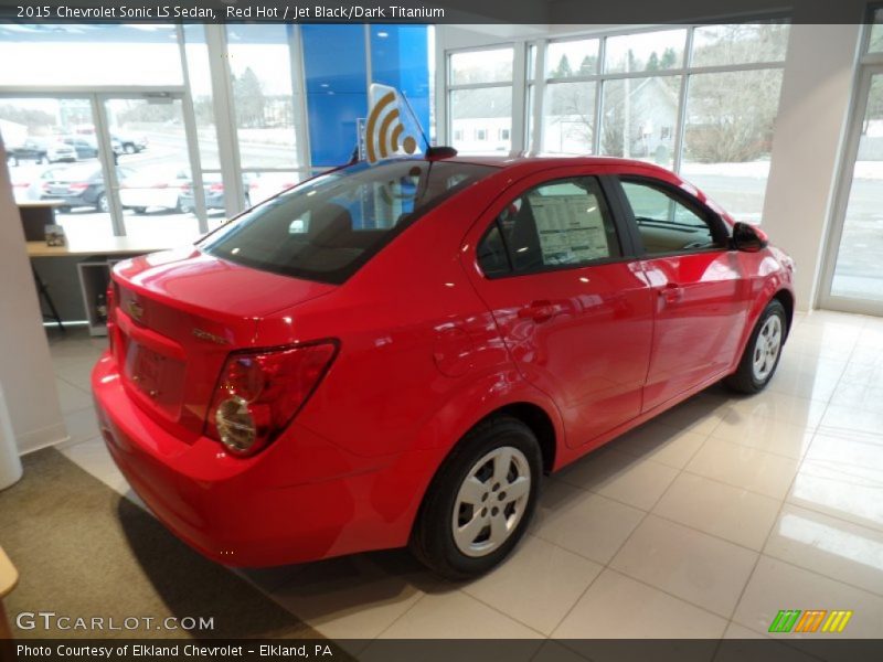 Red Hot / Jet Black/Dark Titanium 2015 Chevrolet Sonic LS Sedan