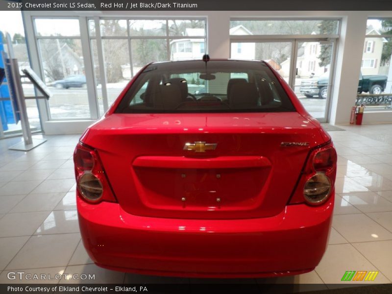 Red Hot / Jet Black/Dark Titanium 2015 Chevrolet Sonic LS Sedan