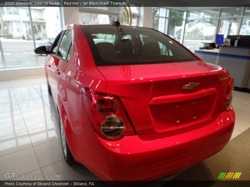 Red Hot / Jet Black/Dark Titanium 2015 Chevrolet Sonic LS Sedan