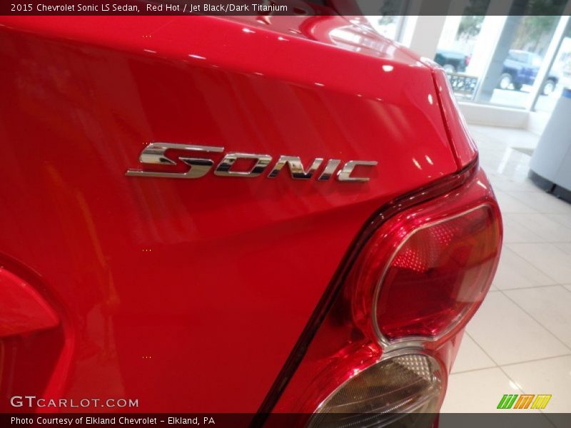 Red Hot / Jet Black/Dark Titanium 2015 Chevrolet Sonic LS Sedan