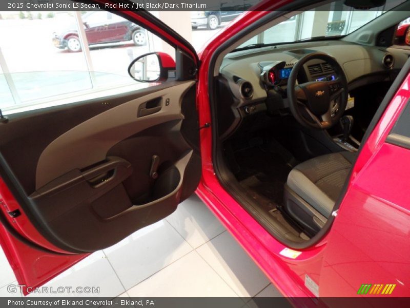 Red Hot / Jet Black/Dark Titanium 2015 Chevrolet Sonic LS Sedan