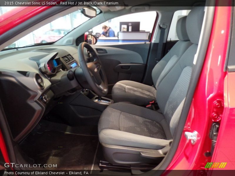 Red Hot / Jet Black/Dark Titanium 2015 Chevrolet Sonic LS Sedan