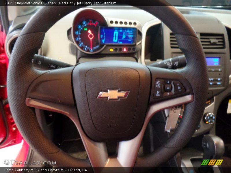 Red Hot / Jet Black/Dark Titanium 2015 Chevrolet Sonic LS Sedan
