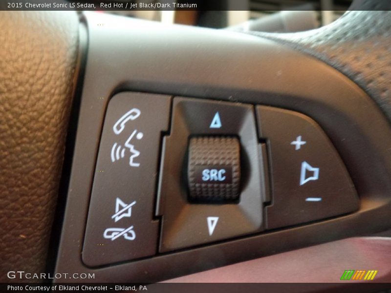 Red Hot / Jet Black/Dark Titanium 2015 Chevrolet Sonic LS Sedan