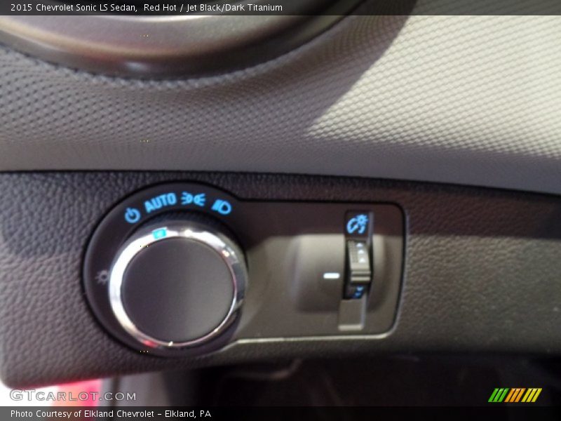 Red Hot / Jet Black/Dark Titanium 2015 Chevrolet Sonic LS Sedan