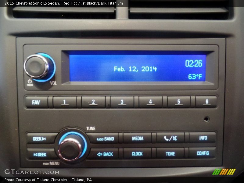 Red Hot / Jet Black/Dark Titanium 2015 Chevrolet Sonic LS Sedan