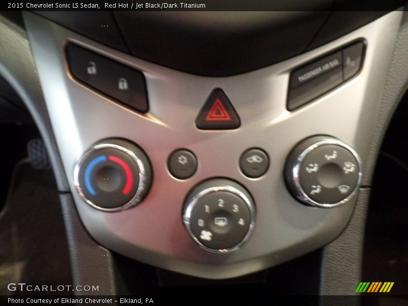 Red Hot / Jet Black/Dark Titanium 2015 Chevrolet Sonic LS Sedan