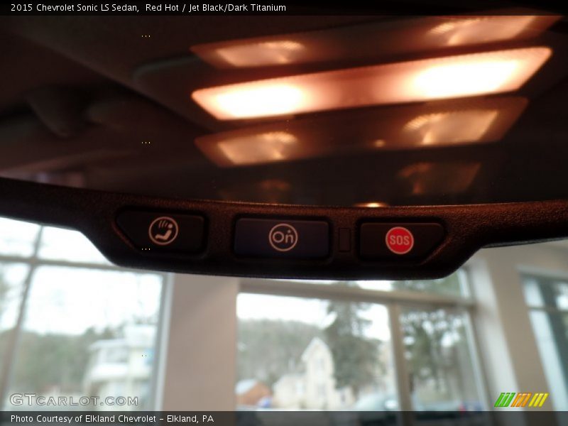 Red Hot / Jet Black/Dark Titanium 2015 Chevrolet Sonic LS Sedan
