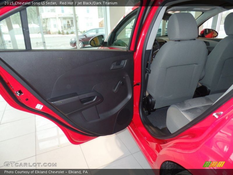 Red Hot / Jet Black/Dark Titanium 2015 Chevrolet Sonic LS Sedan