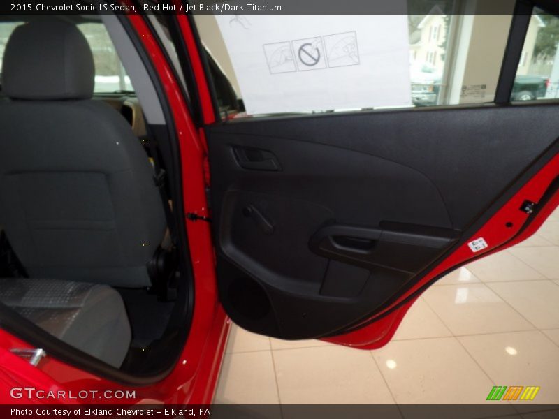 Red Hot / Jet Black/Dark Titanium 2015 Chevrolet Sonic LS Sedan
