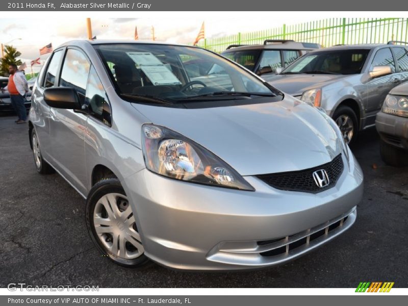 Alabaster Silver Metallic / Gray 2011 Honda Fit