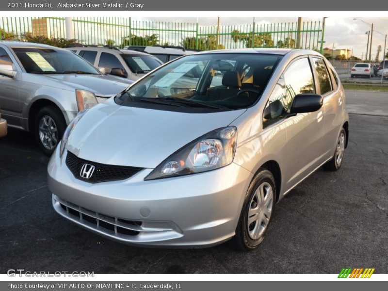 Alabaster Silver Metallic / Gray 2011 Honda Fit
