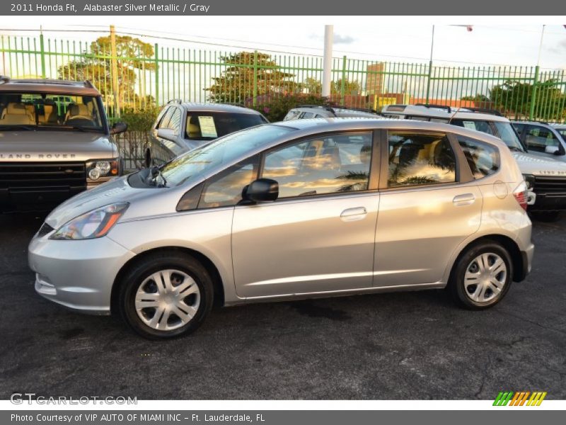 Alabaster Silver Metallic / Gray 2011 Honda Fit