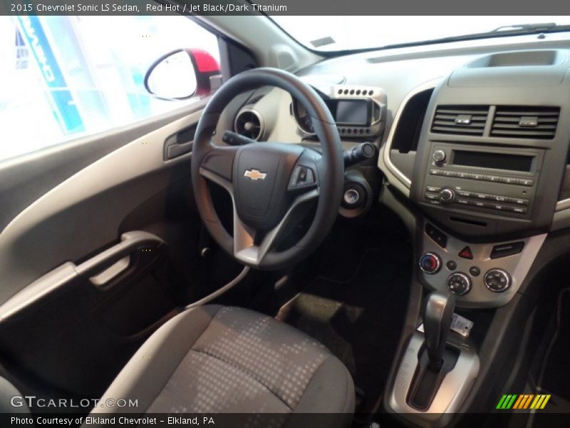 Red Hot / Jet Black/Dark Titanium 2015 Chevrolet Sonic LS Sedan