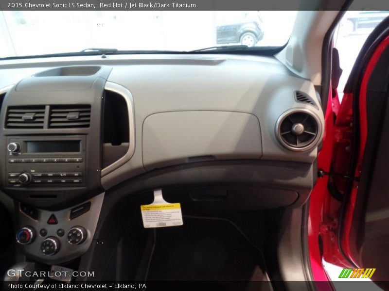 Red Hot / Jet Black/Dark Titanium 2015 Chevrolet Sonic LS Sedan