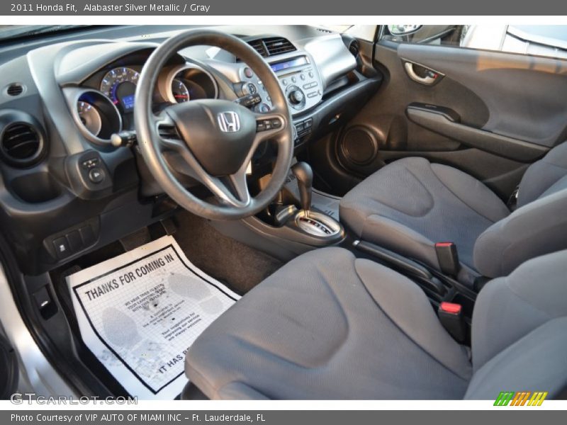 Alabaster Silver Metallic / Gray 2011 Honda Fit