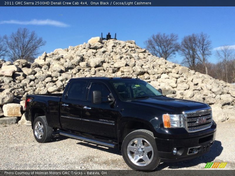 Onyx Black / Cocoa/Light Cashmere 2011 GMC Sierra 2500HD Denali Crew Cab 4x4