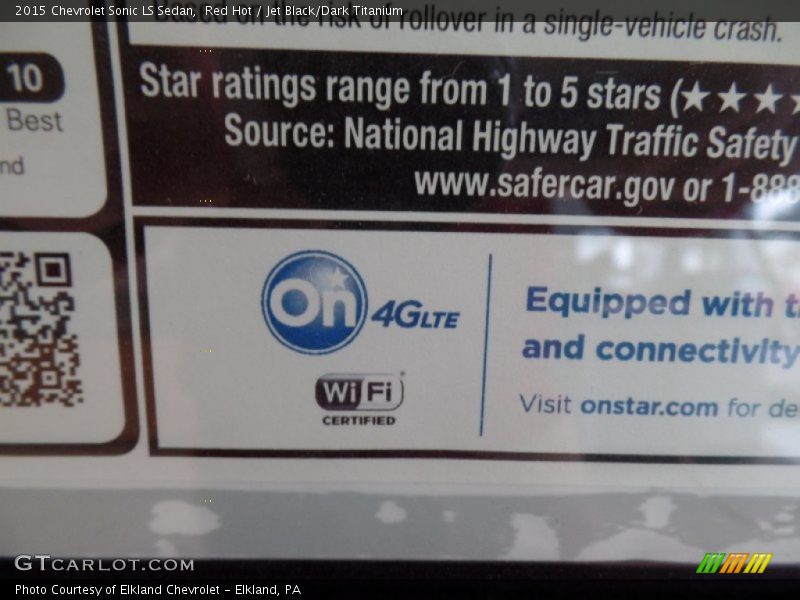 Red Hot / Jet Black/Dark Titanium 2015 Chevrolet Sonic LS Sedan