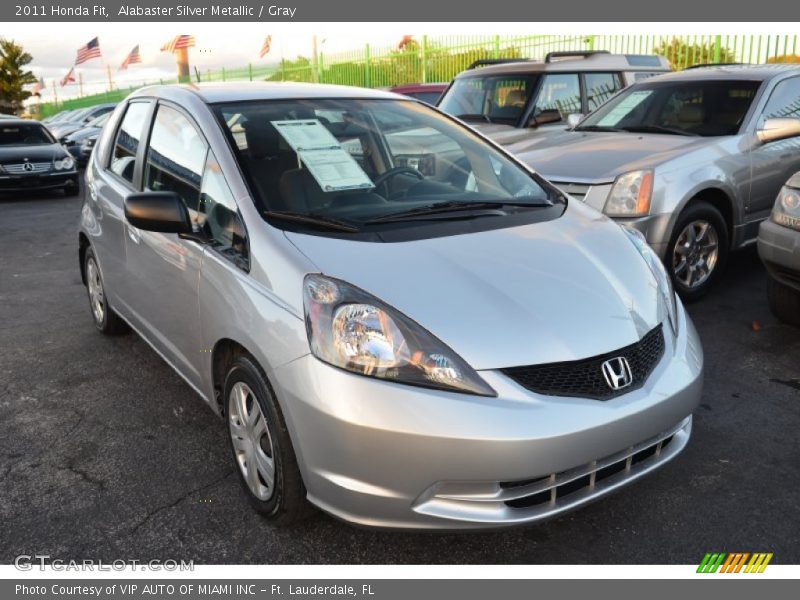 Alabaster Silver Metallic / Gray 2011 Honda Fit