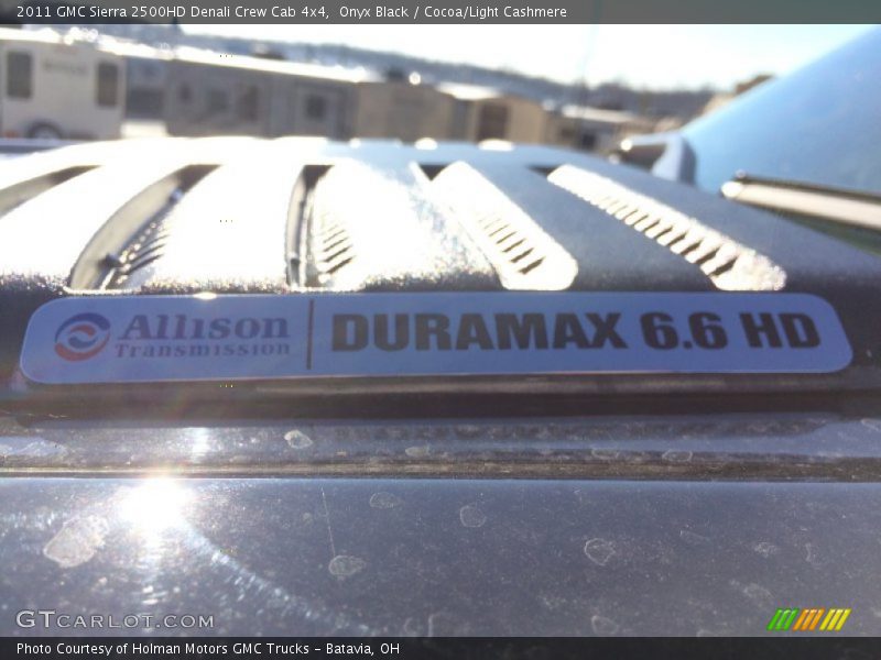 Onyx Black / Cocoa/Light Cashmere 2011 GMC Sierra 2500HD Denali Crew Cab 4x4