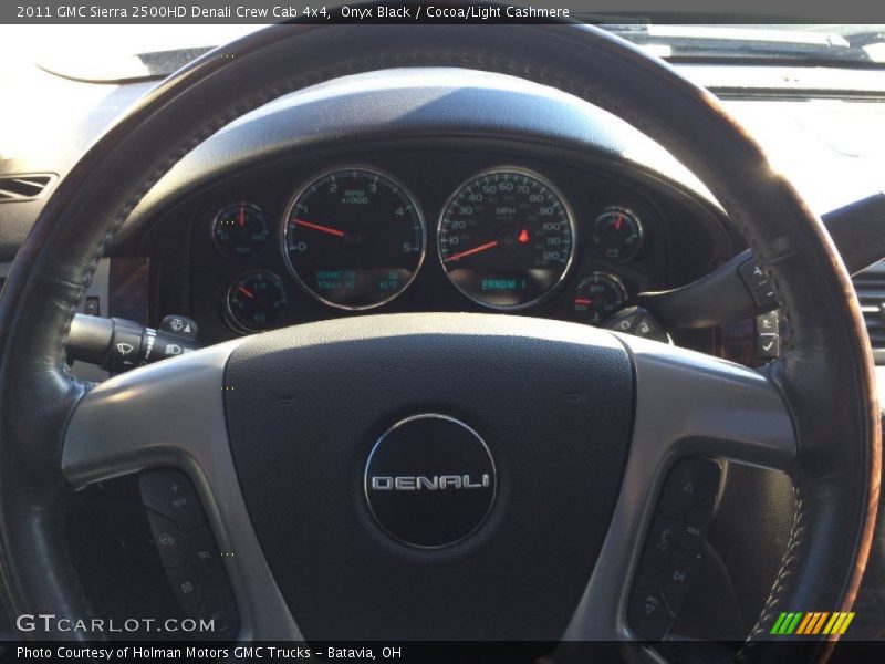 Onyx Black / Cocoa/Light Cashmere 2011 GMC Sierra 2500HD Denali Crew Cab 4x4