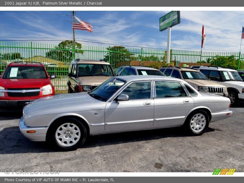 Platinum Silver Metallic / Charcoal 2001 Jaguar XJ XJ8