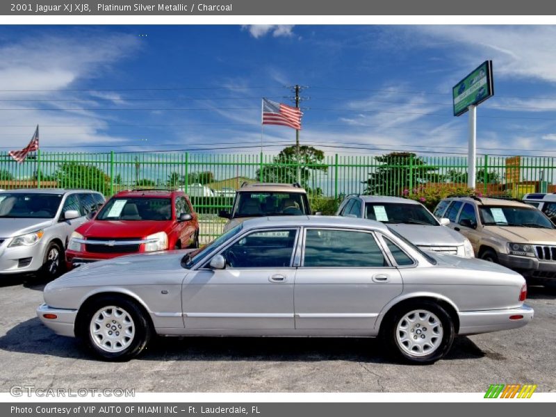 Platinum Silver Metallic / Charcoal 2001 Jaguar XJ XJ8