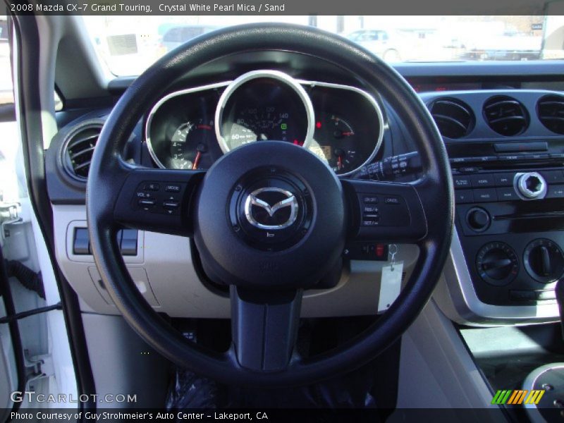 Crystal White Pearl Mica / Sand 2008 Mazda CX-7 Grand Touring