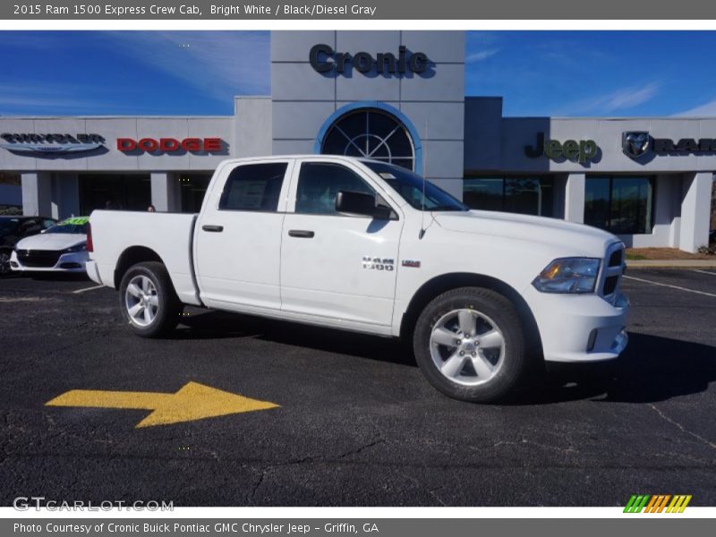Bright White / Black/Diesel Gray 2015 Ram 1500 Express Crew Cab