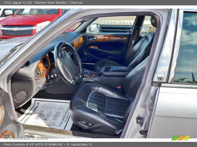 Platinum Silver Metallic / Charcoal 2001 Jaguar XJ XJ8