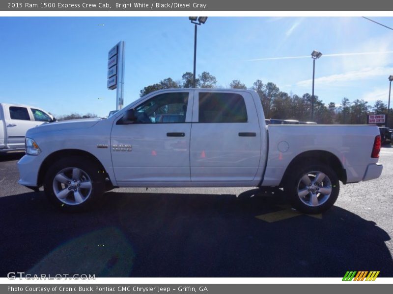 Bright White / Black/Diesel Gray 2015 Ram 1500 Express Crew Cab