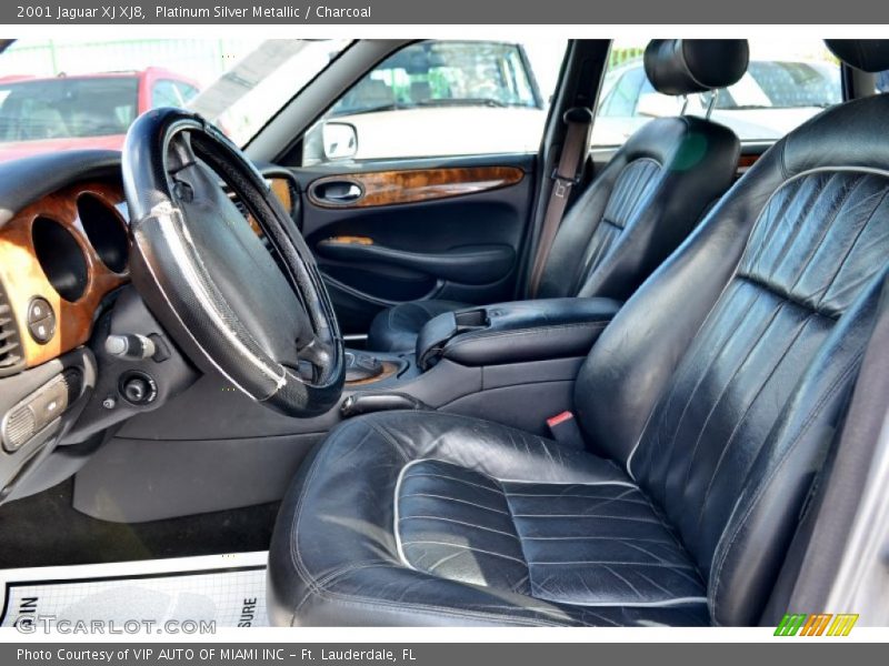 Platinum Silver Metallic / Charcoal 2001 Jaguar XJ XJ8