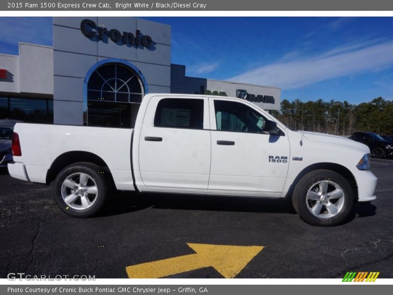 Bright White / Black/Diesel Gray 2015 Ram 1500 Express Crew Cab