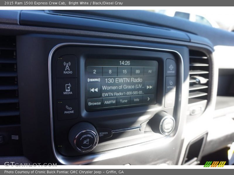 Bright White / Black/Diesel Gray 2015 Ram 1500 Express Crew Cab