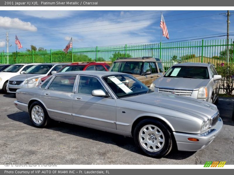 Platinum Silver Metallic / Charcoal 2001 Jaguar XJ XJ8