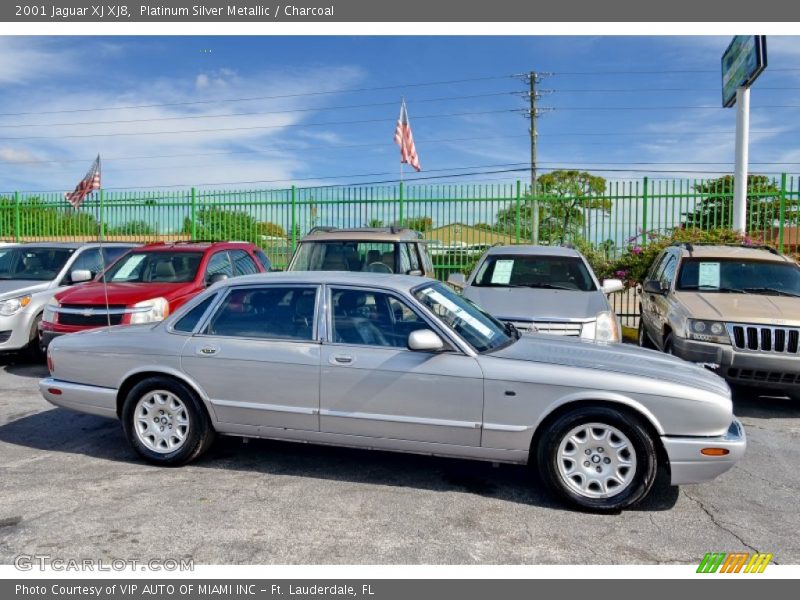 Platinum Silver Metallic / Charcoal 2001 Jaguar XJ XJ8