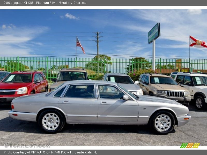 Platinum Silver Metallic / Charcoal 2001 Jaguar XJ XJ8