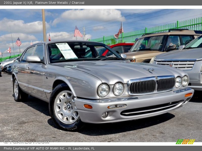 Platinum Silver Metallic / Charcoal 2001 Jaguar XJ XJ8