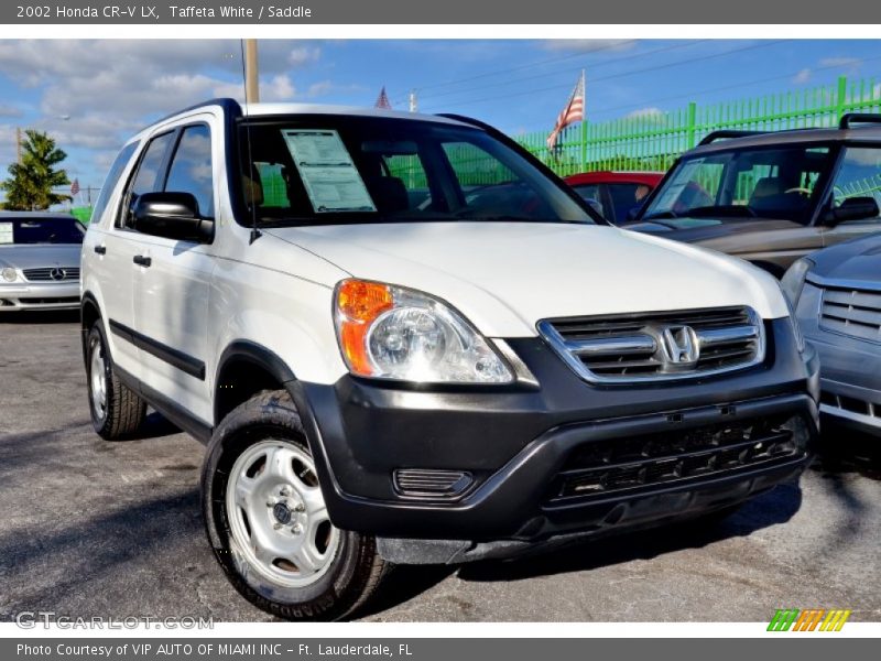 Taffeta White / Saddle 2002 Honda CR-V LX